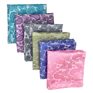 Multicolor Paisley Pocket Square in assorted colors