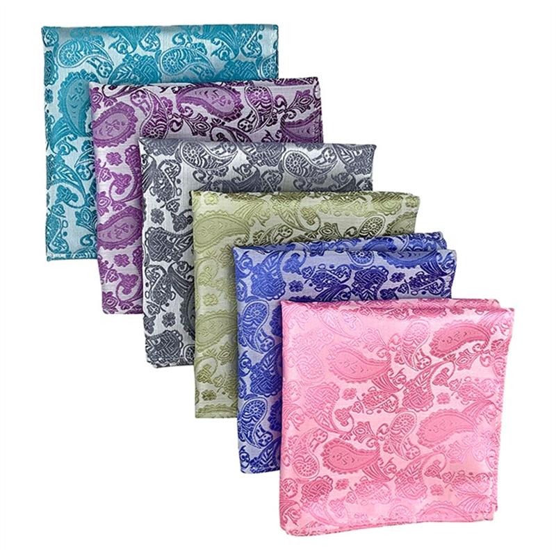 Multicolor Paisley Pocket Square in assorted colors