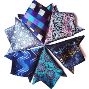Assorted Pattern Pocket Square collection with geometric, paisley and abstract designs