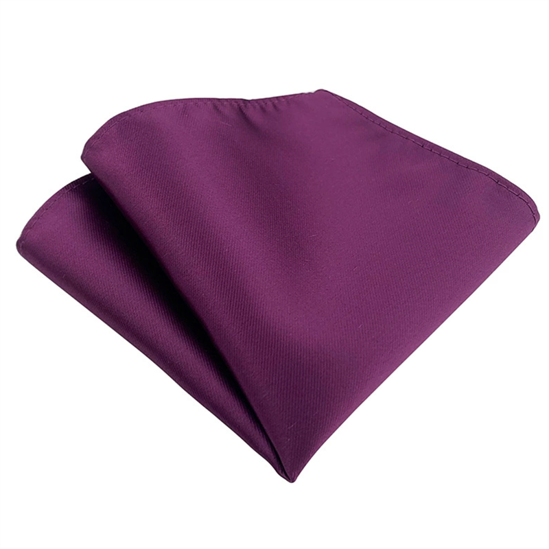 Solid purple pocket square, plain woven men suit pocket handkerchief for business and wedding